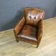 Vintage Art Deco Sheep Leather Armchair