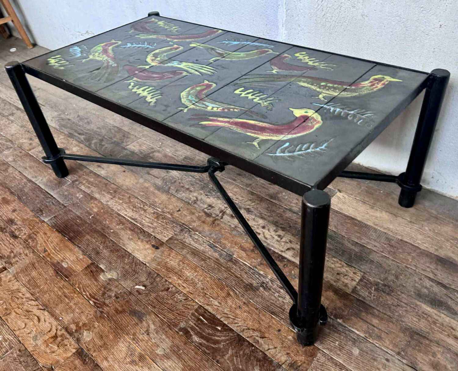 Jacques adnet and guidette carbonnel coffee table 1950