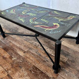 Jacques adnet and guidette carbonnel coffee table 1950