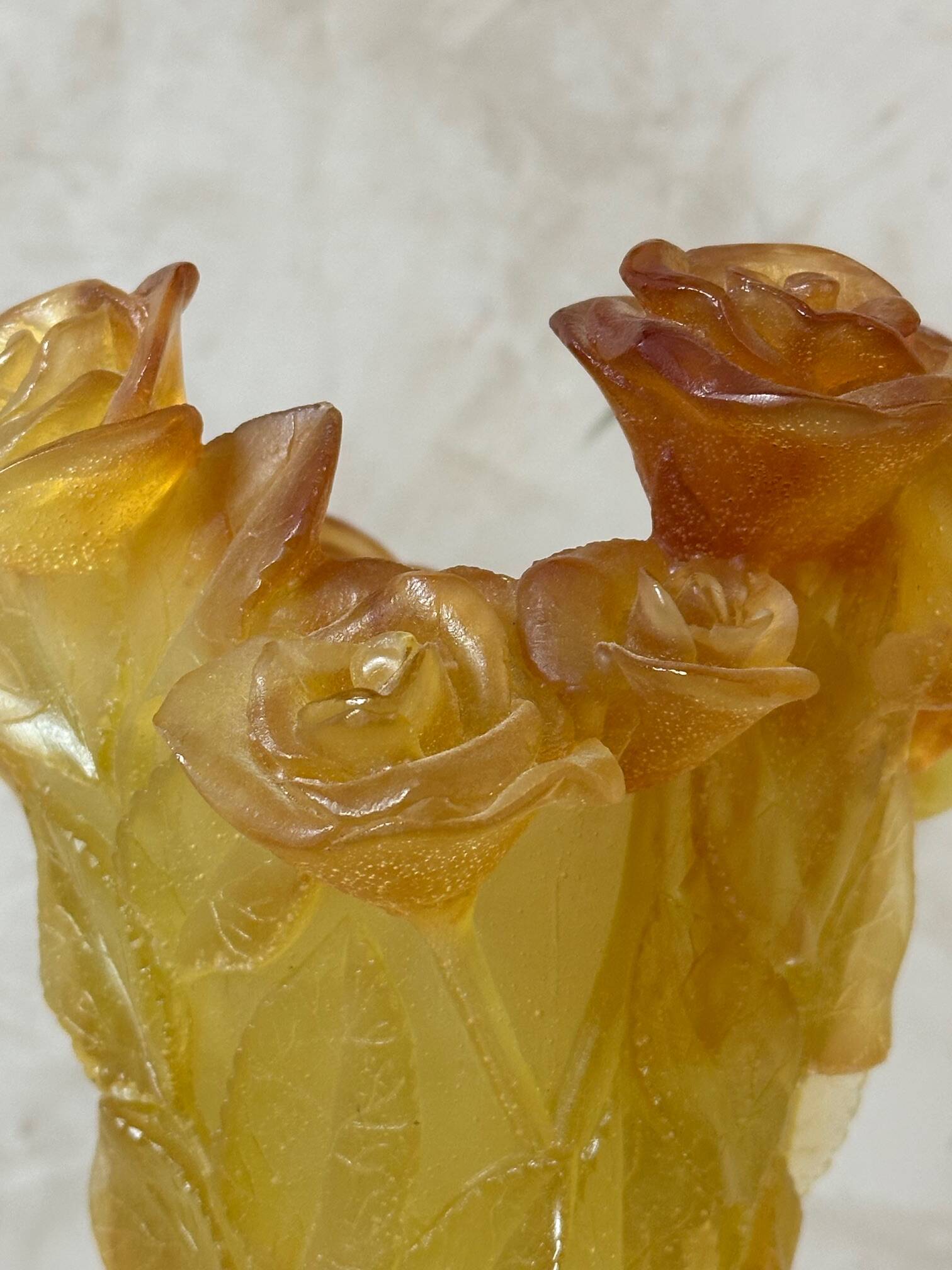 Daum glass paste vase