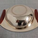 PM Italy brass and bakelite trays and bowl, 1960s-70s