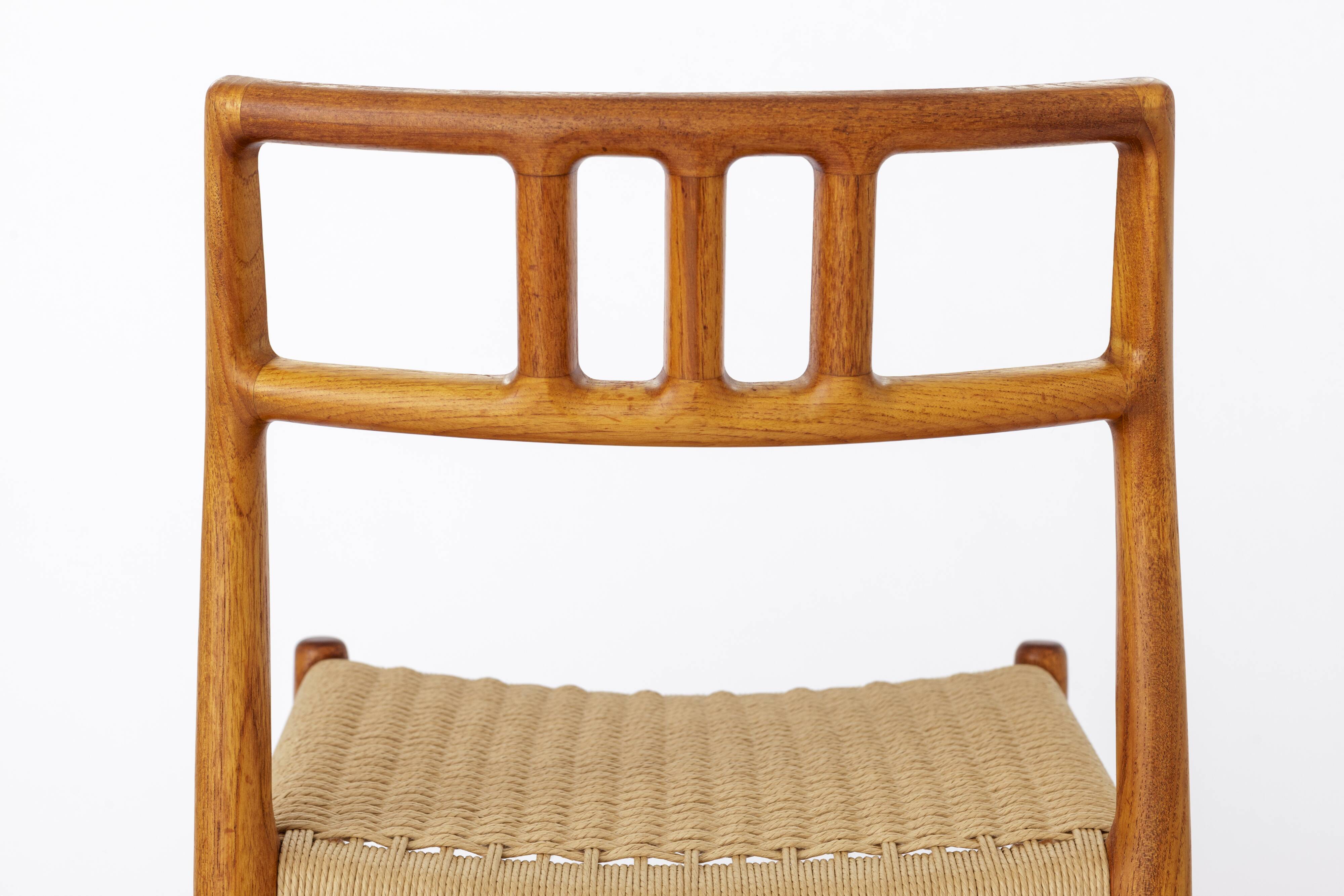 6 chaises danoises en teck par Niels Otto Møller Modèle 79, années 1960