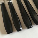 Set of 12 fruit knives in black bakelite