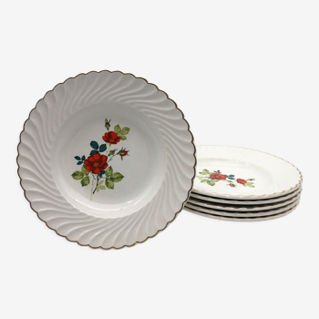 6 assiettes creuses « lunéville »