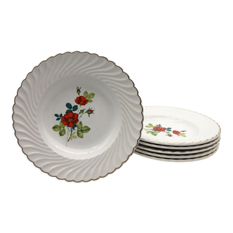 6 assiettes creuses « lunéville »