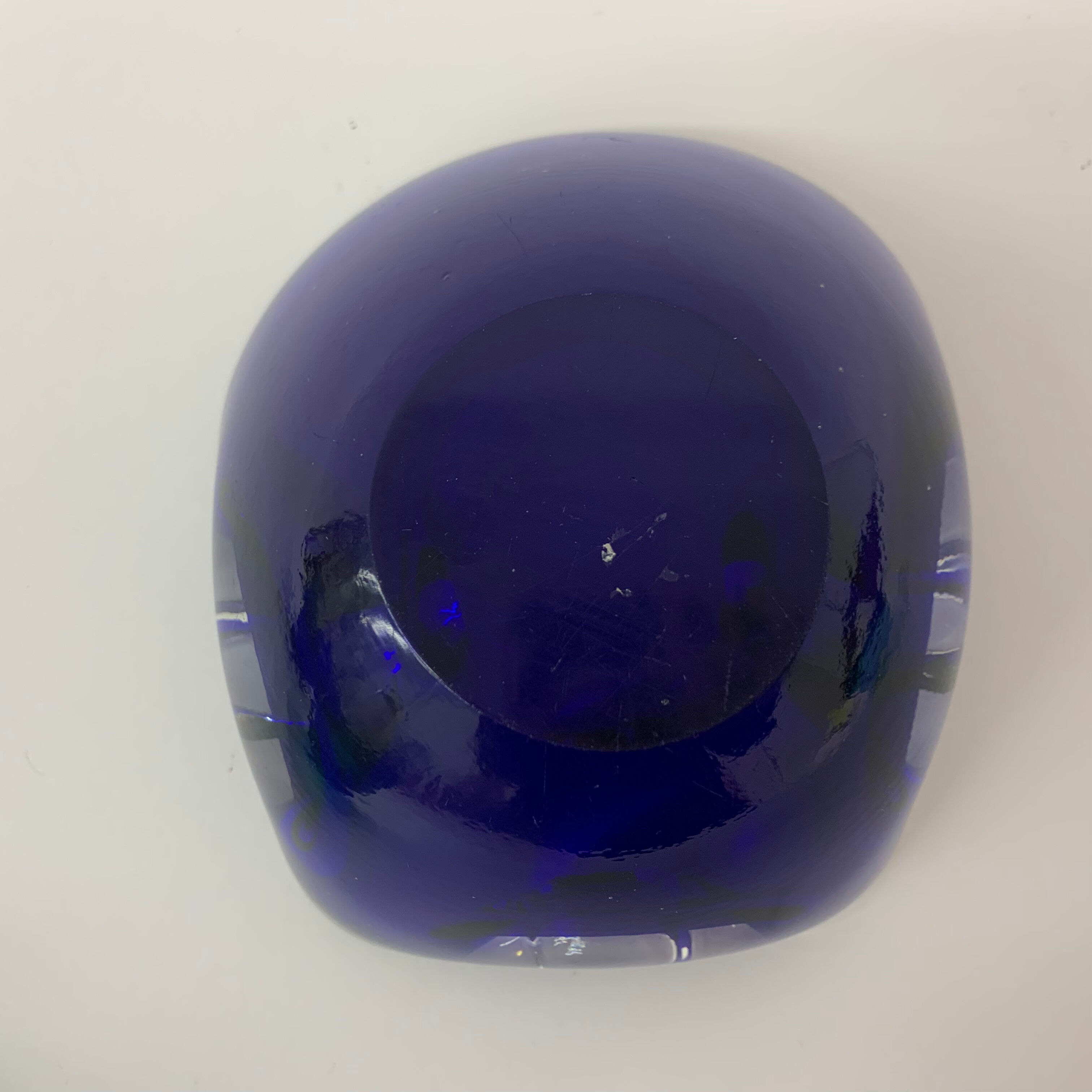 Mid century design set of 4 blue murano glass bowls , 1970's