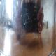Vintage silver-plated metal teapot, pottery style