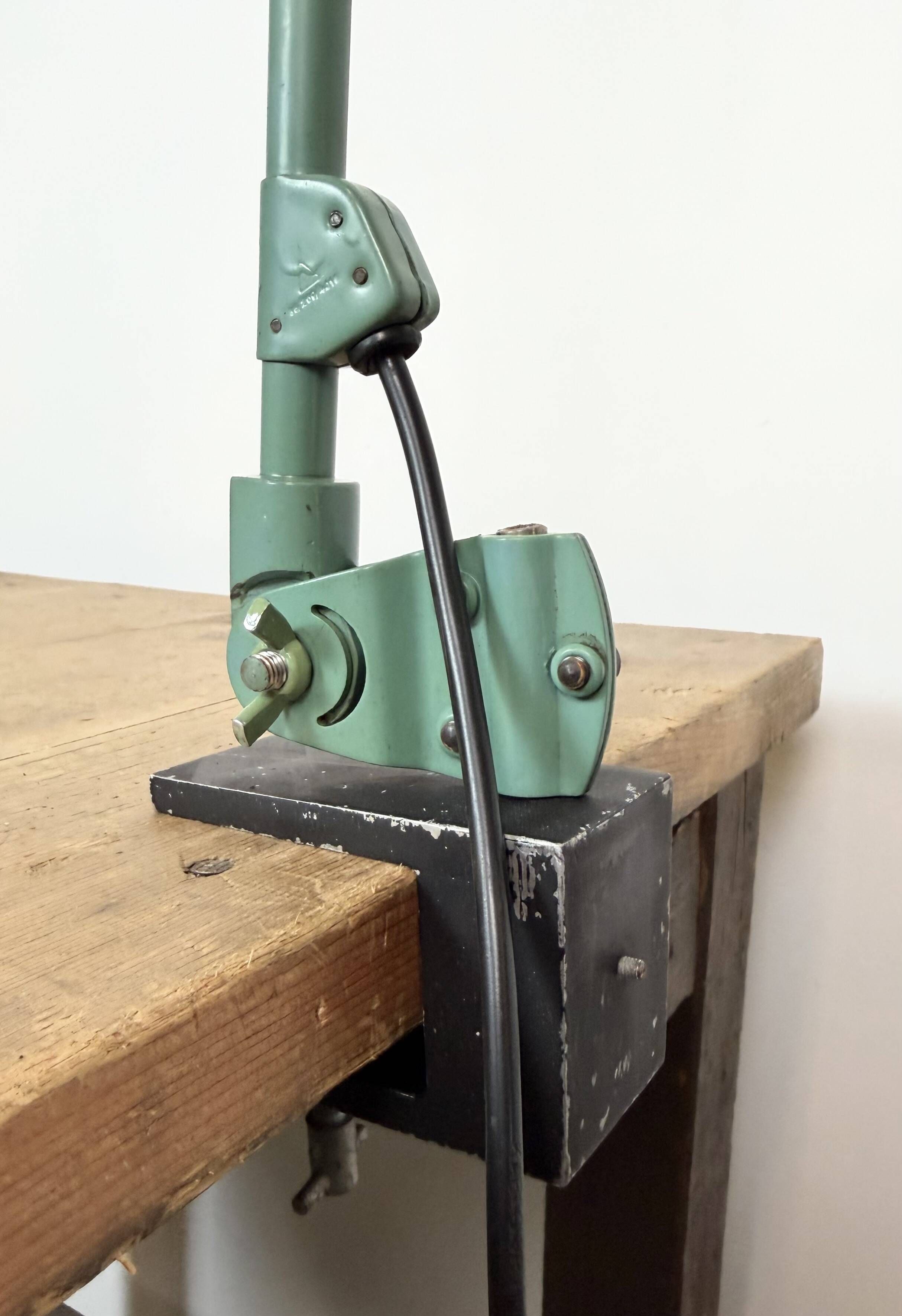 Green Industrial Workshop Desk Lamp by Curt Fischer for Midgard, 1950s
