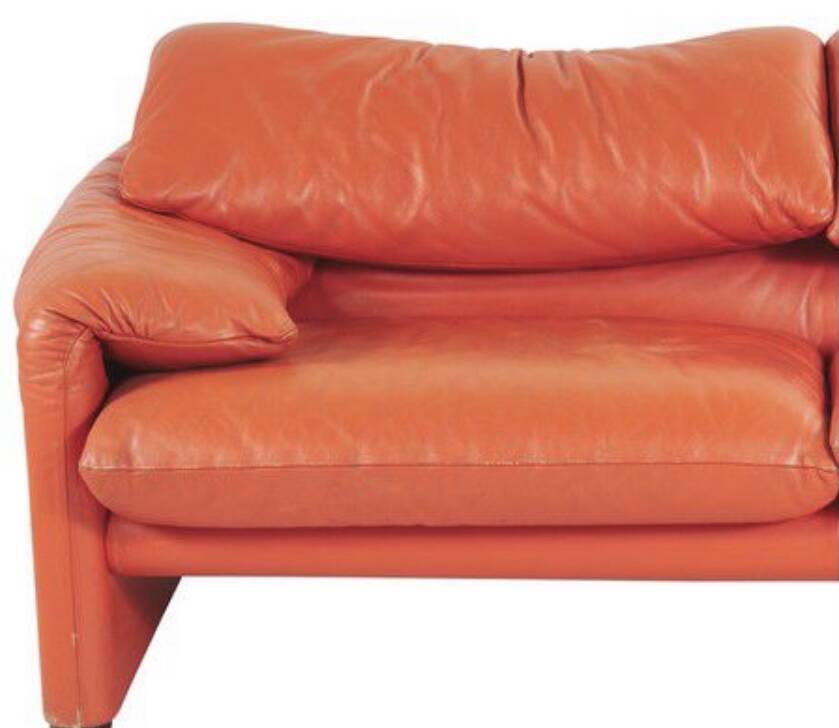 Cassina Maralunga leather sofa