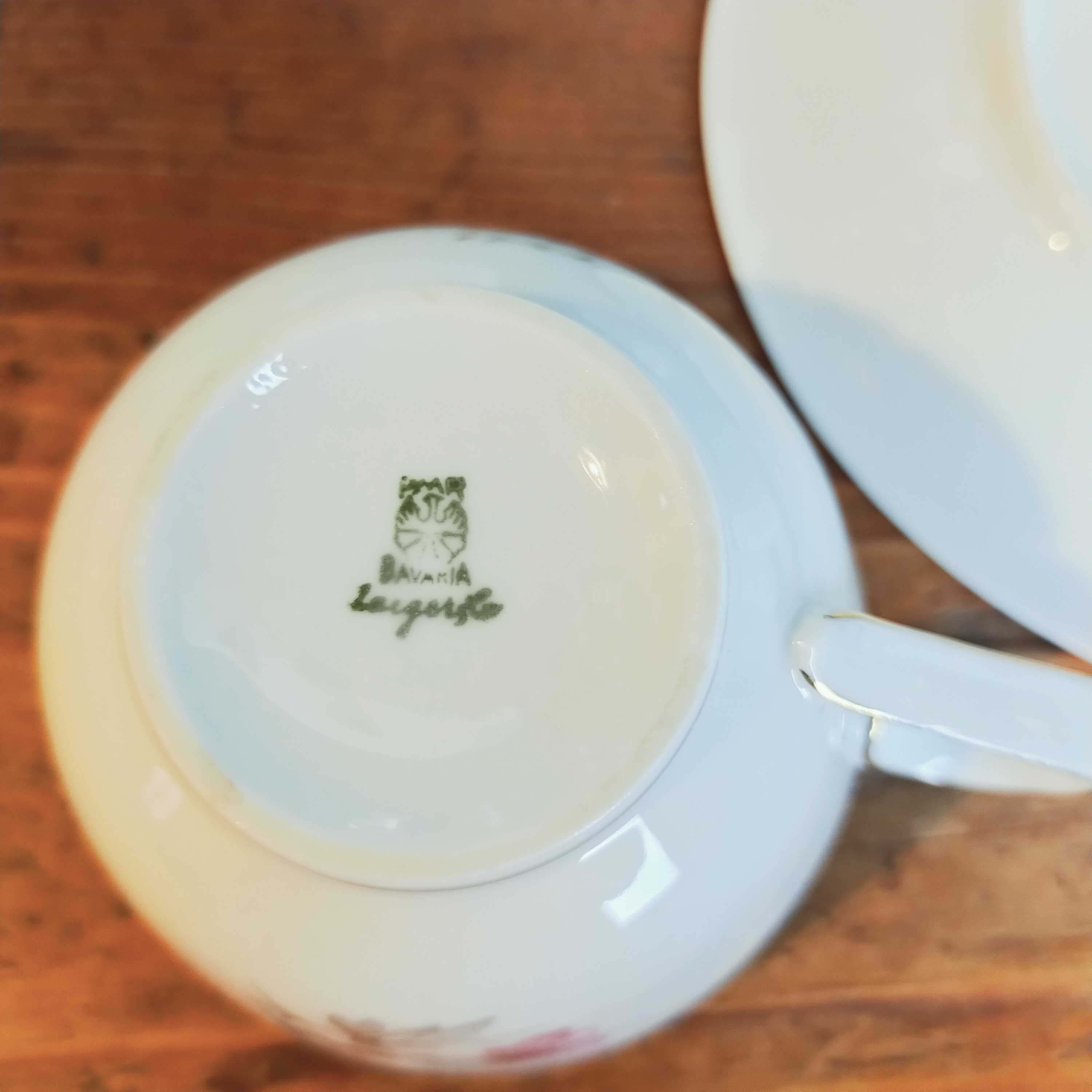 Four cups of Bavarian porcelain