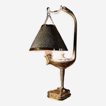 Empire style bronze lamp on base with eagle paw 38x23