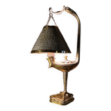 Lampe style empire en bronze sur socle avec patte d aigle 38x23