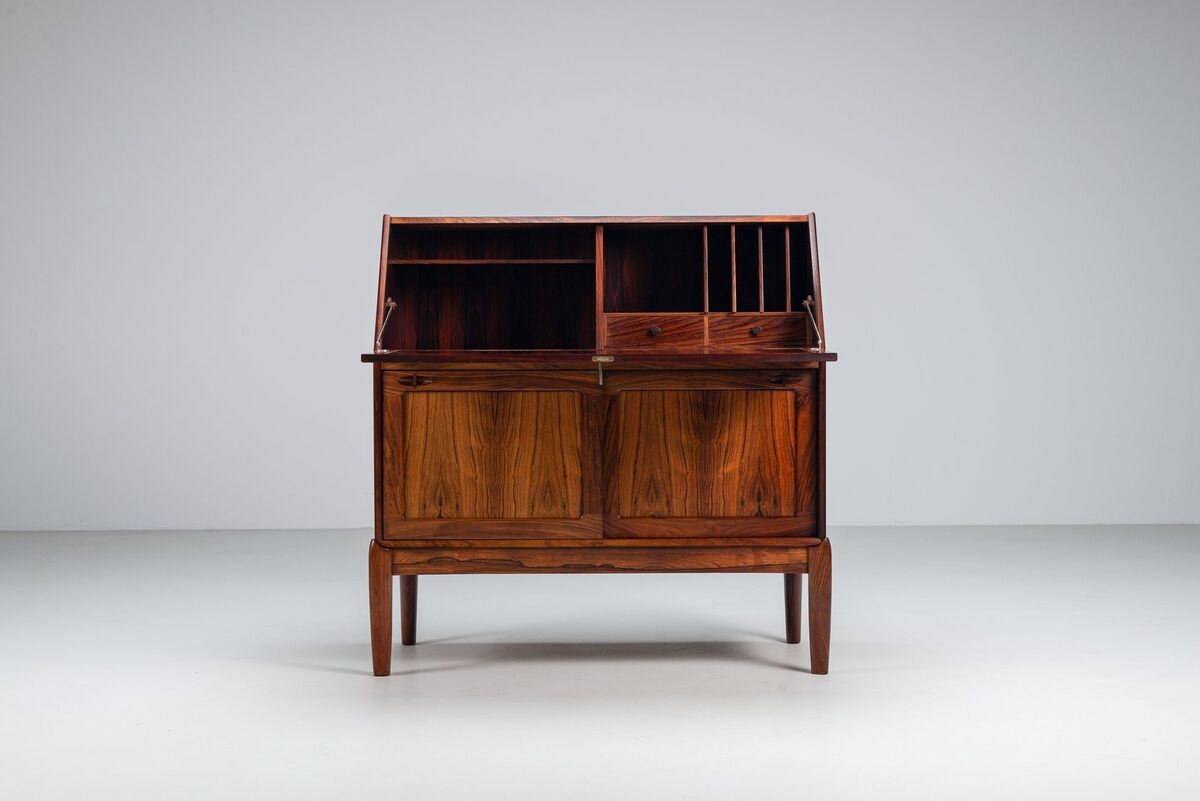 Cabinet secrétaire H.W. Klein en palissandre Bramin Danemark 1960