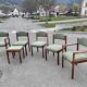 Série de chaises scandinave fauteuil chaise ottoman en palissandre