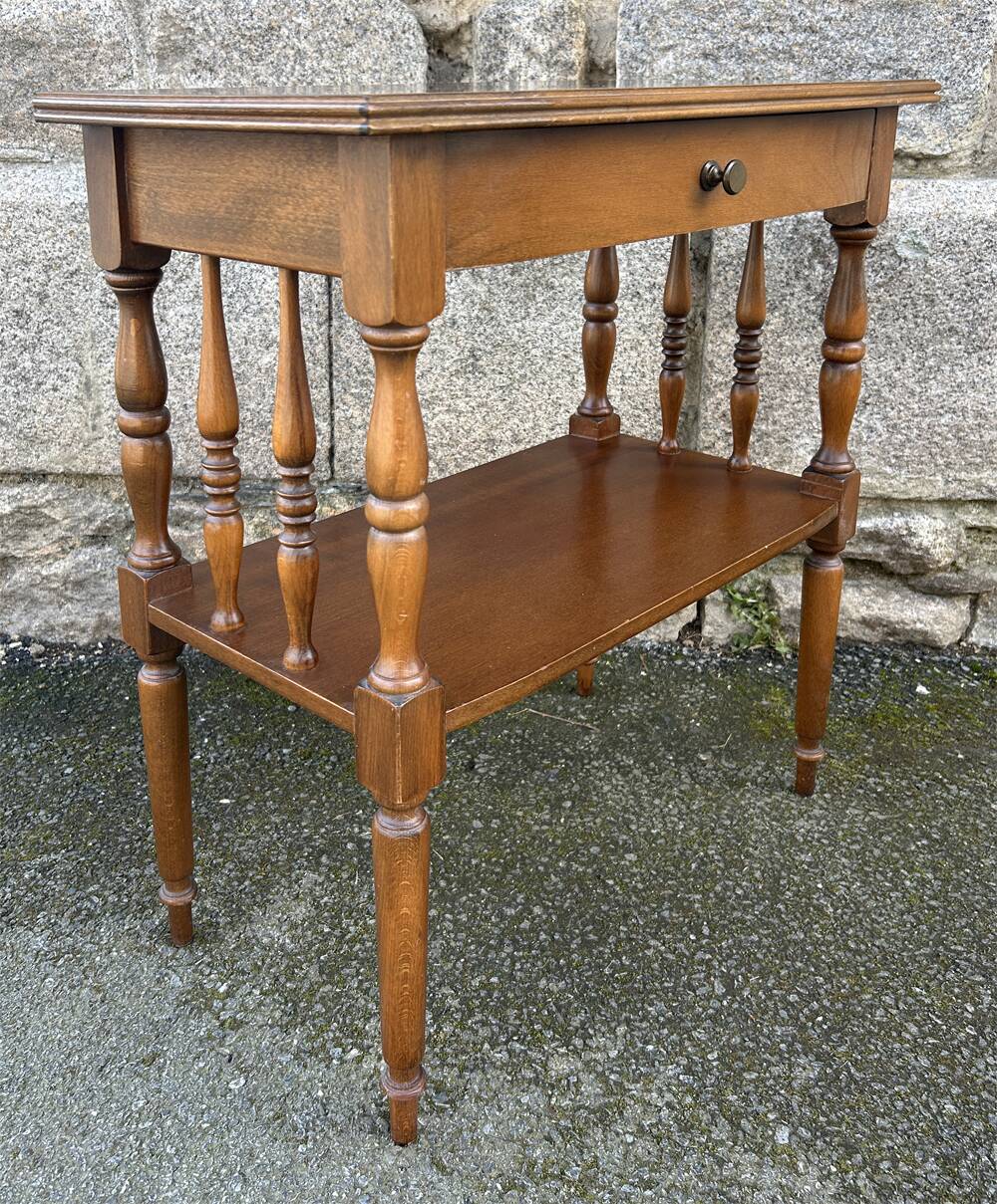 Bedside table, end table, wood, vintage, 60s