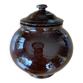 Glazed terracotta pot