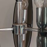 Veca style design pendant chandelier smoked glass 1960 6 lights