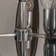 lustre pendentif design style Veca verre fumé 1960 6 feux