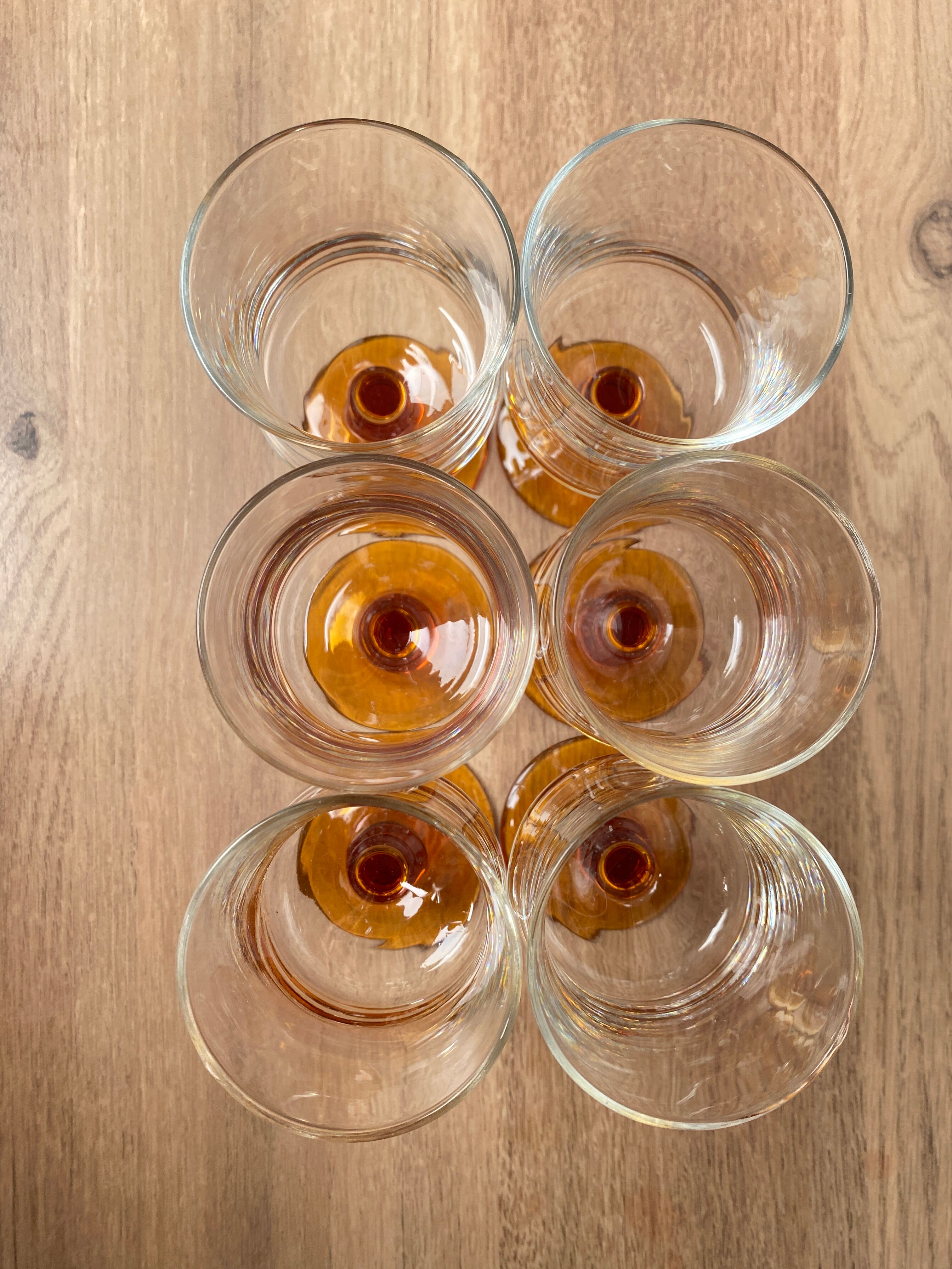 Set of 6 Luminarc white wine glasses Antique model