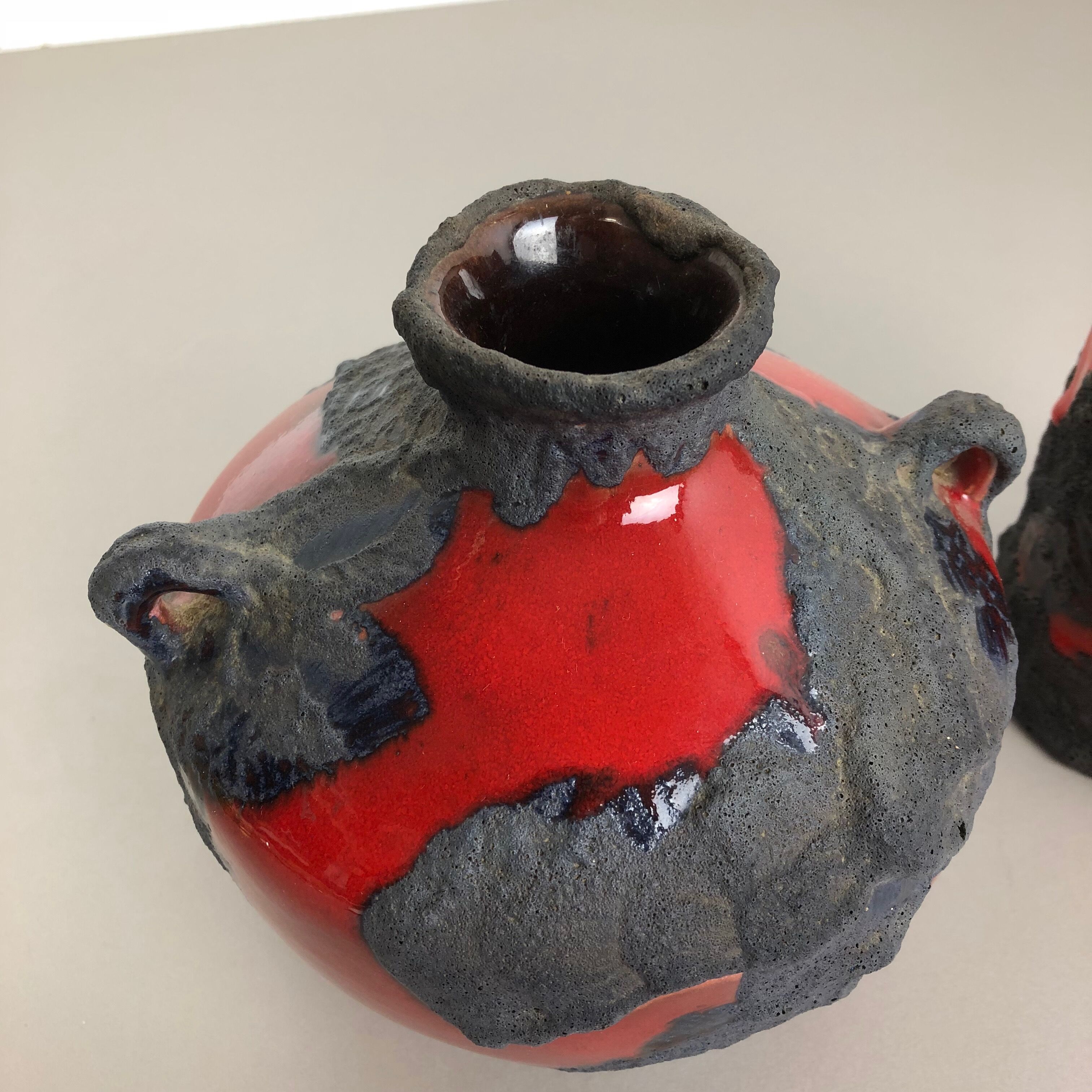 Set of 2 original ceramic studio pottery vase by Marei Ceramics, Germany, 1970