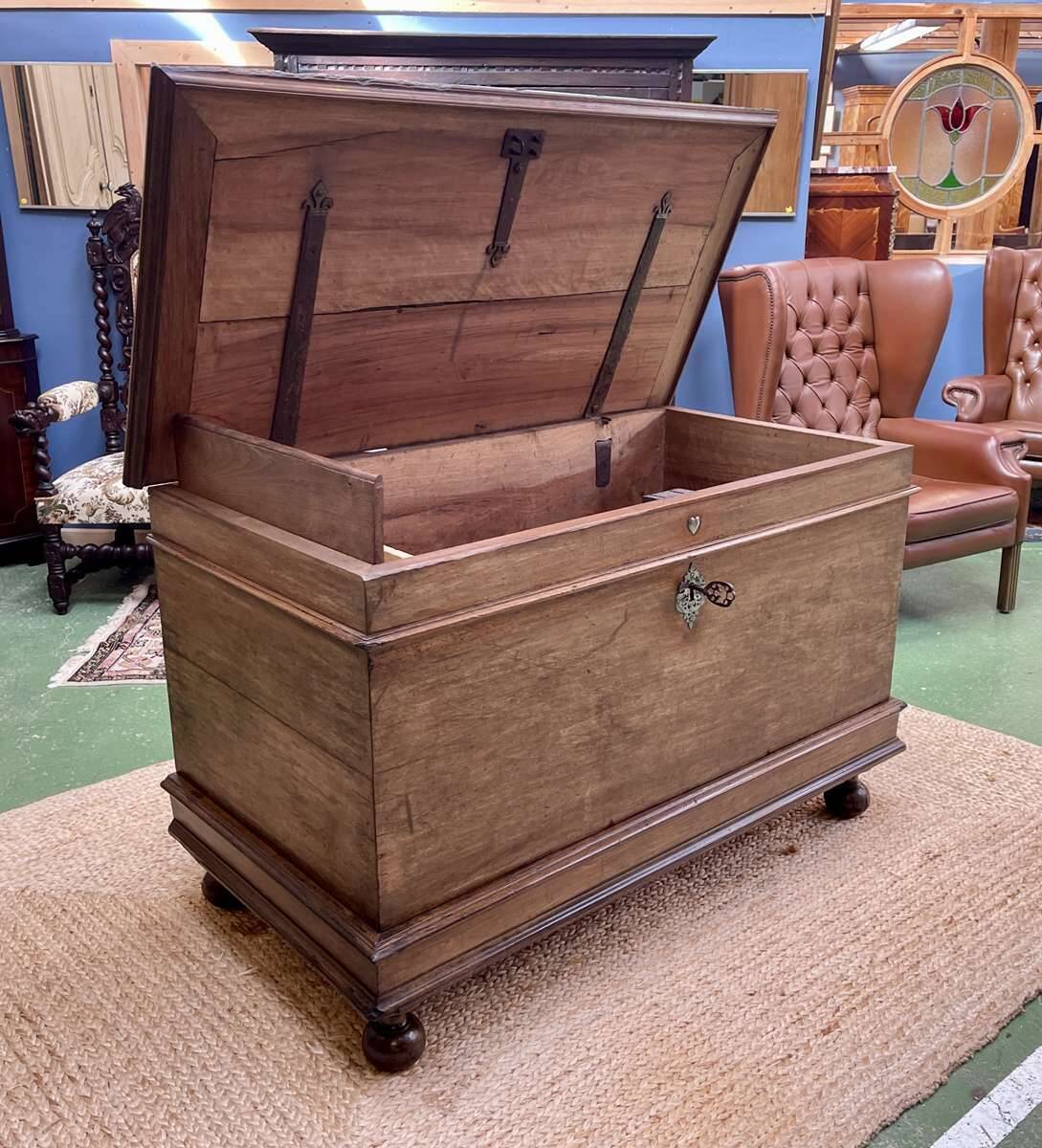 18th century walnut wedding chest