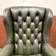 Large English Chesterfield Desk Chair Green