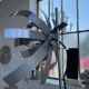 Floor lamp chrome 'flower' design Jacques Veyrat-Masson and Philippe Rogier, edited by Oxar