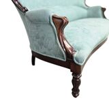 Mint blue vintage baroque canapé