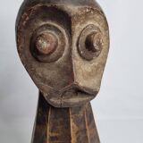 Tribal wooden sculpture, African ritual art, Kalunga Bembe head, 31 cm