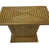 Vintage Rattan Column Bamboo Bohemian Pillar '70s Rattan Mcguire