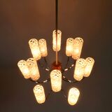 Lustre en teck du milieu du siècle années 1960