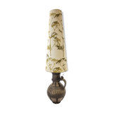 XX-large ceramic floor lamp with original shade, 1970s