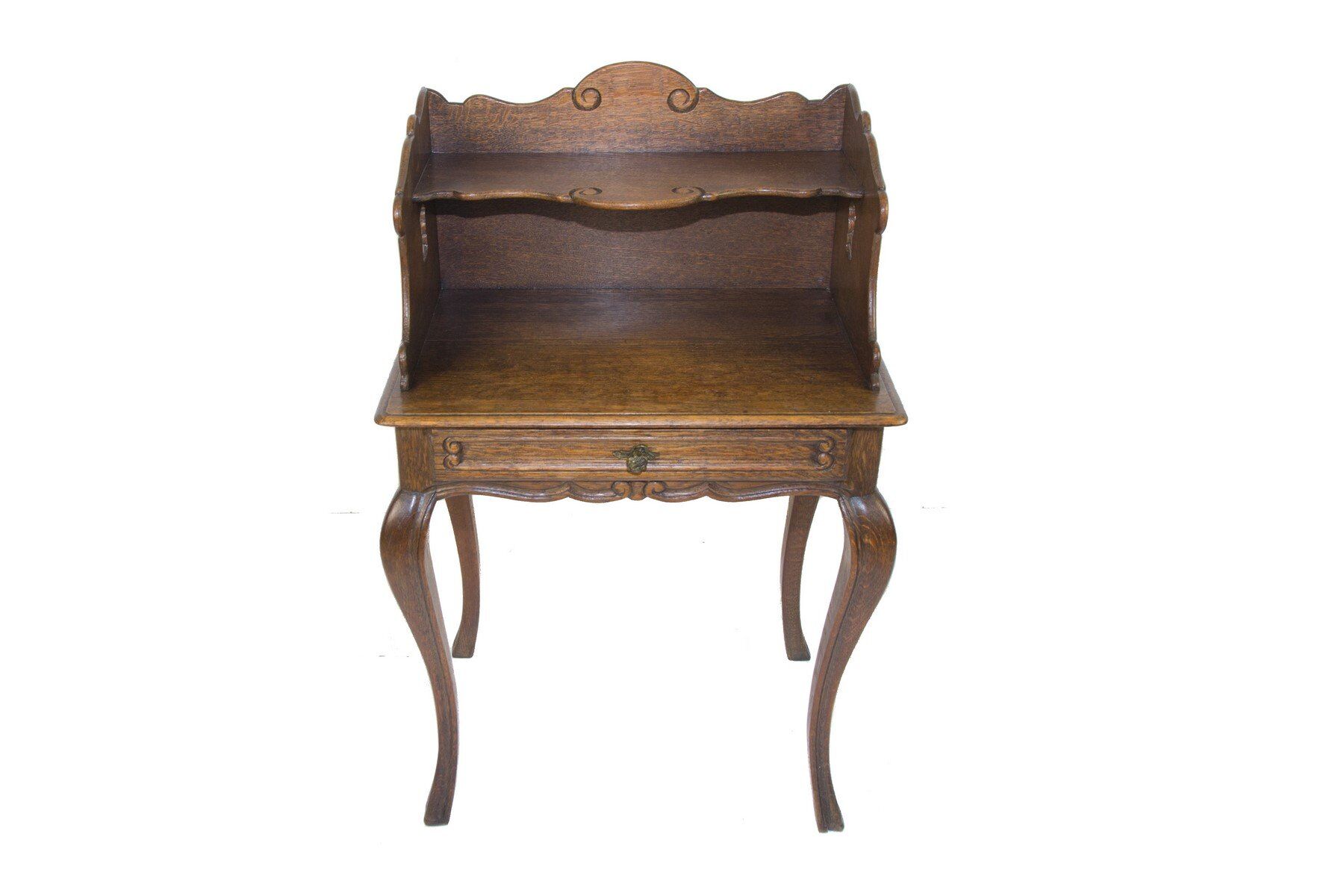 Rococo style oak nightstand or side table, ca. 1930s