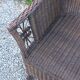 Set de 3 fauteuils en rotin des années 70