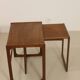 Scandinavian nesting tables rn teak year 60. Ref twiny.