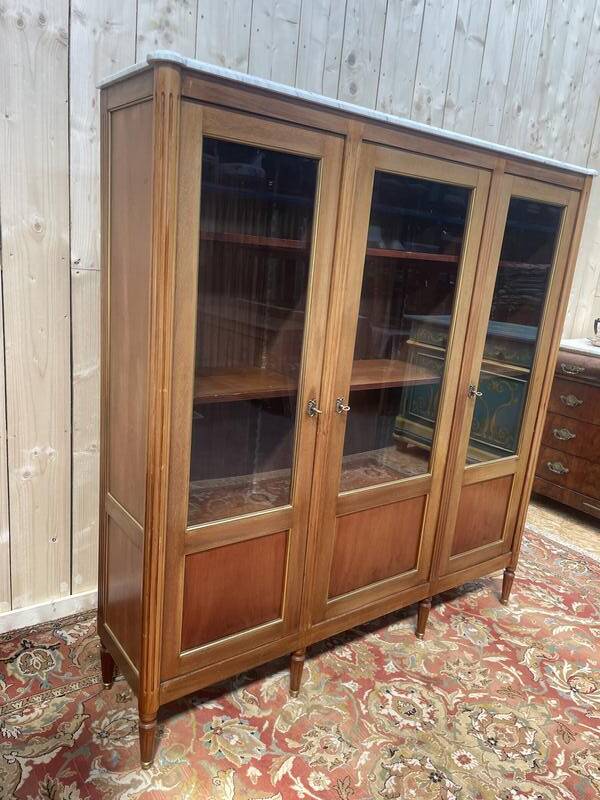 Bibliothèque - Vitrine de style Louis XVI 3 portes