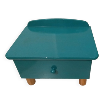 Vintage turquoise solo bedside table