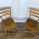 Pair of Scandinavian chairs or vintage wooden bistro