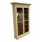 Small 1900 display cabinet with bubbled glass