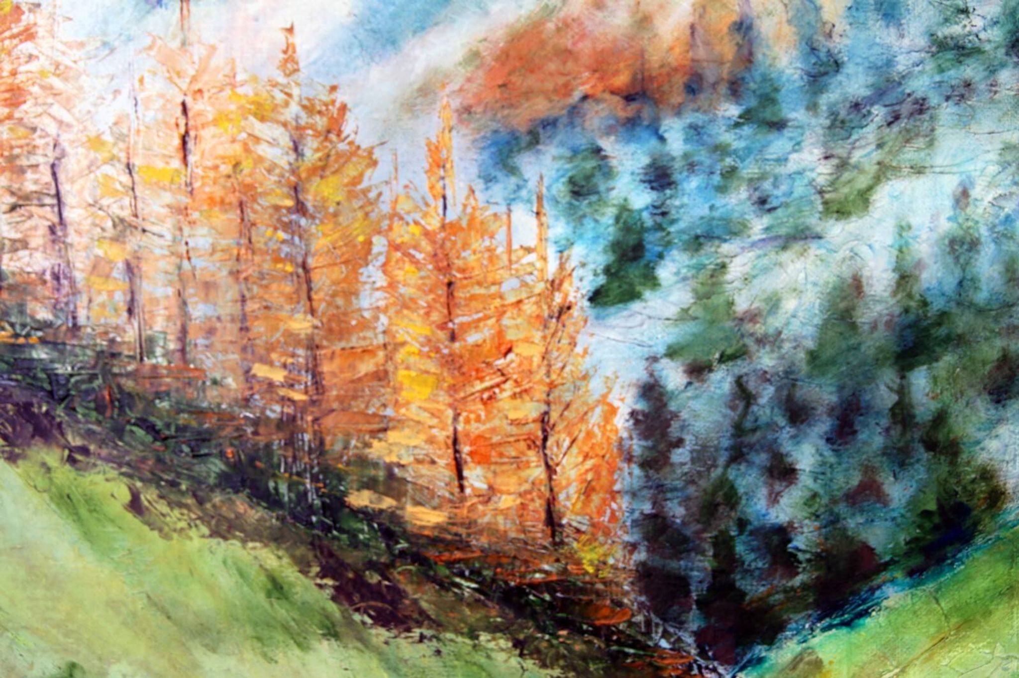 LOUIS DEL BIANCO born 1925 oil painting on canvas signed 73 x 100cm