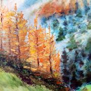 LOUIS DEL BIANCO born 1925 oil painting on canvas signed 73 x 100cm