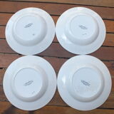 4 assiettes creuses vintage Sarreguemines service Arlette