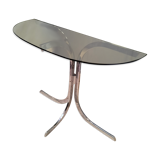 Designer glass and metal console