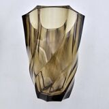 Pair of 50's smoked glass vases
