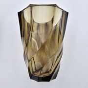 Paire de vases en verre fumé 50's