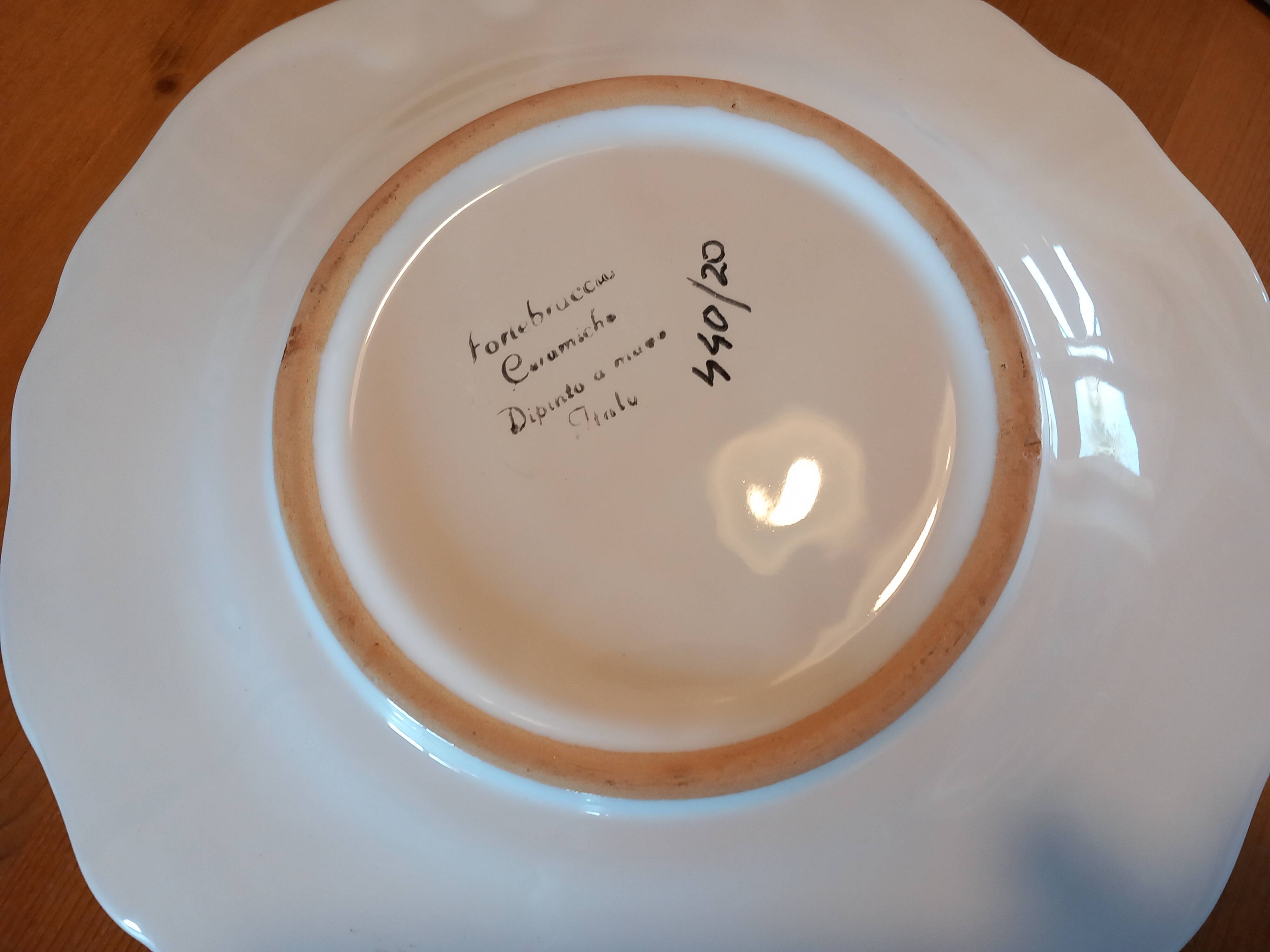 4 salad plates, dessert Fortebraccio Italy