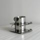 Designer stainless steel cups with tray and spoon