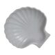 White ceramic shell pocket tray