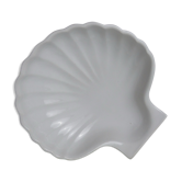White ceramic shell pocket tray