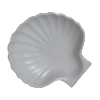 White ceramic shell pocket tray